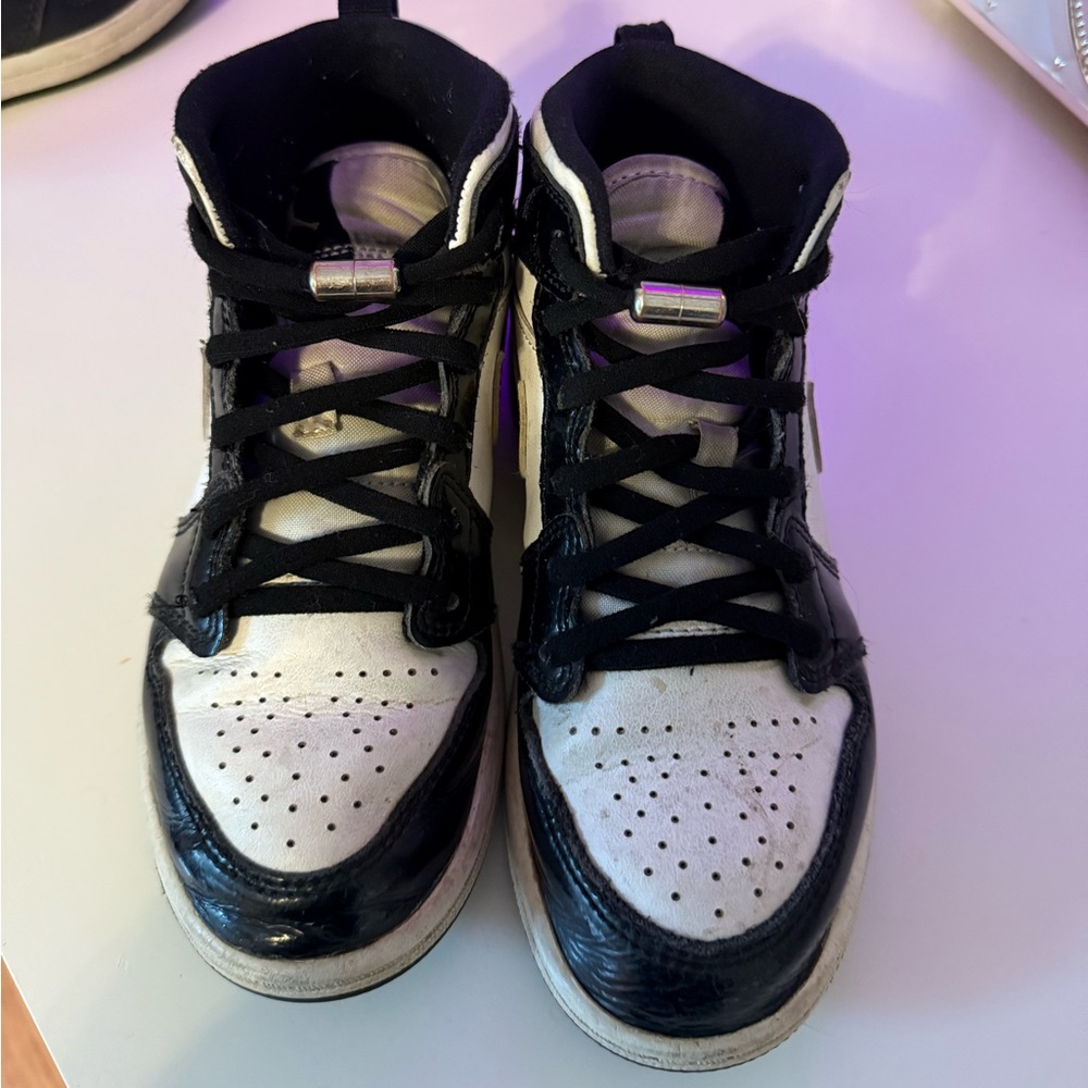 Black and White High-Top Sneakers